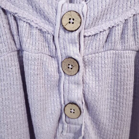 Free People Must Have Henley top in Lilac Womens XS boho hippie - Picture 6 of 15
